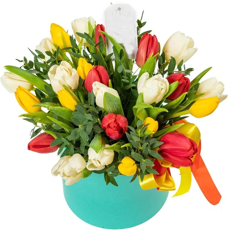 Цветы в коробке “Импульсы счастья”